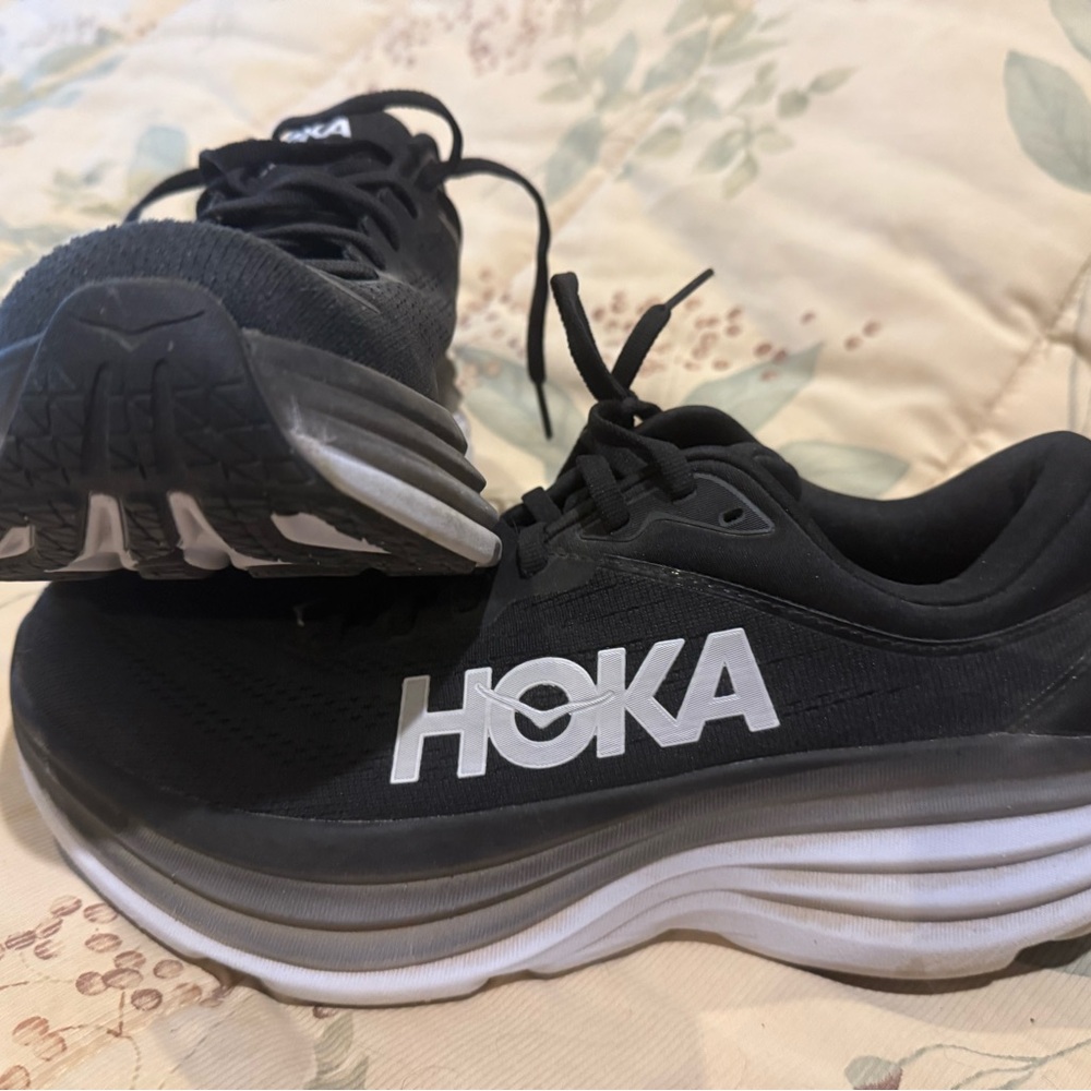 Hoka Men’s Black and Gray Athletic Shoes